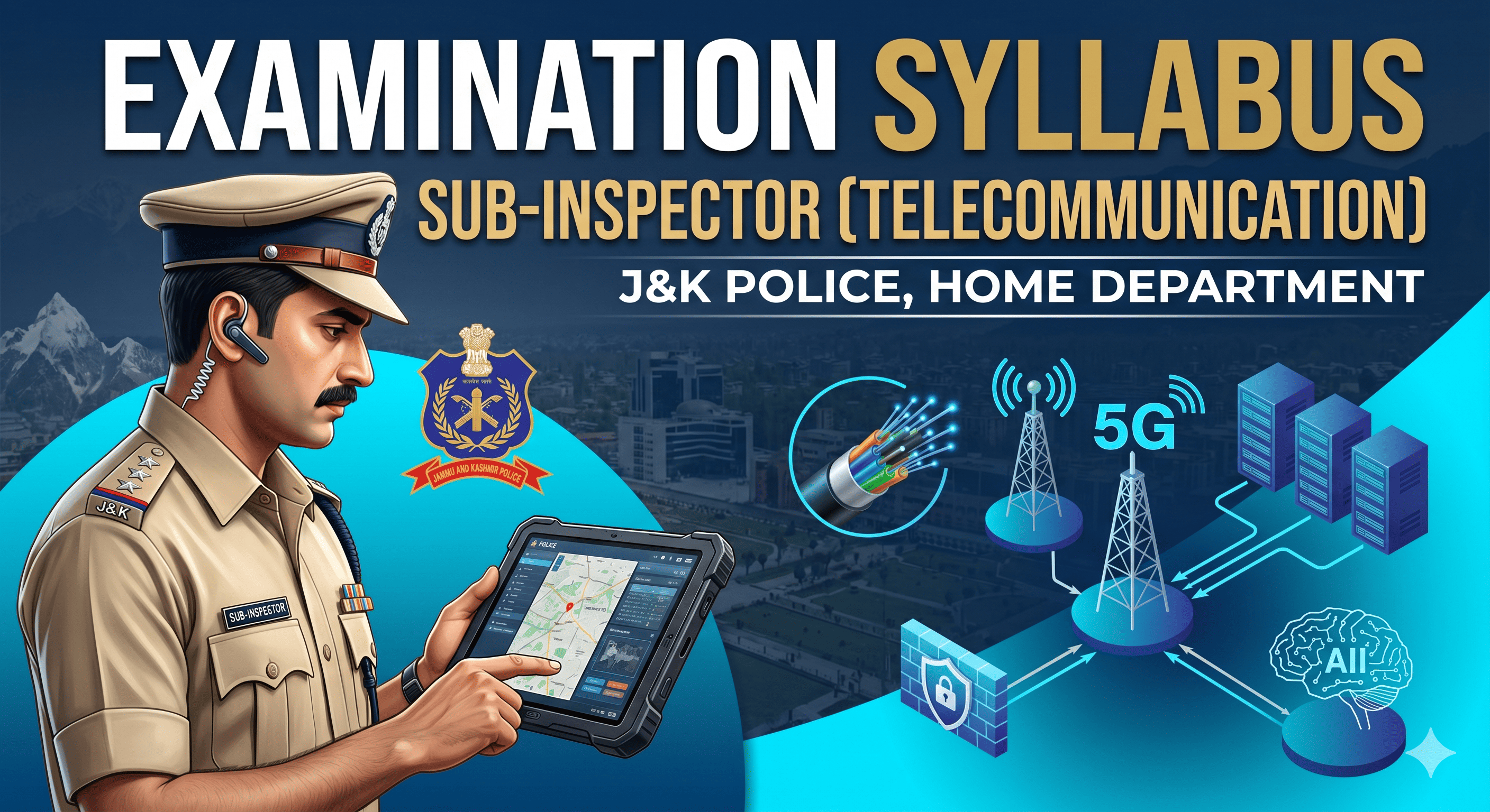 Syllabus for Written Examination for the post of Sub-Inspector (Telecommunication) in J&K Police, Home Department